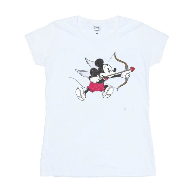 Li-cense Disney dames mickey mouse love cherub katoenen t-shirt UTBI32323_white large
