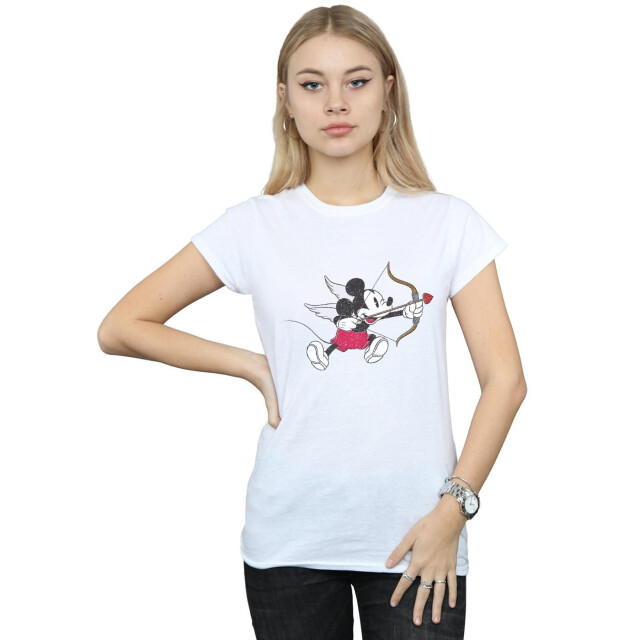 Li-cense Disney dames mickey mouse love cherub katoenen t-shirt UTBI32323_white large
