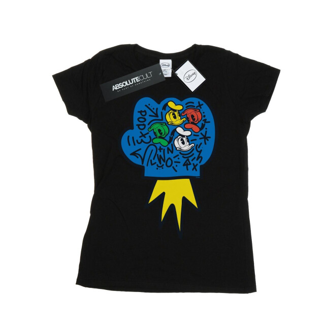 Li-cense Disney dames donald duck pop fist katoenen t-shirt UTBI32296_black large