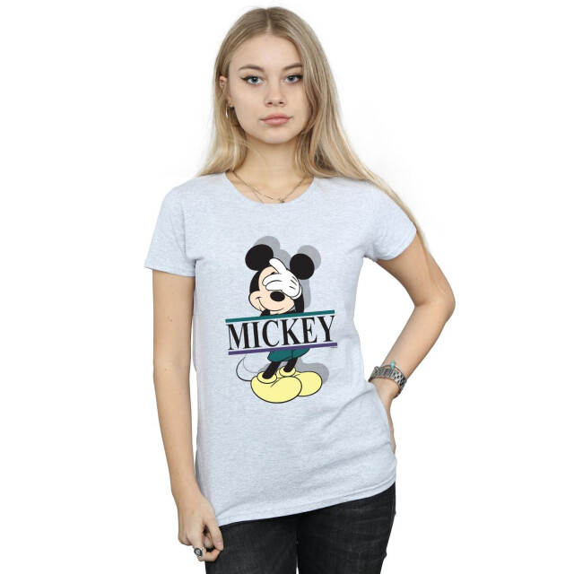 Li-cense Disney dames mickey mouse letters katoenen t-shirt UTBI31900_sportsgrey large