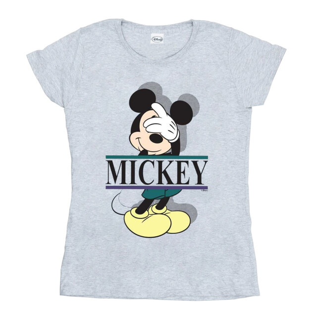 Li-cense Disney dames mickey mouse letters katoenen t-shirt UTBI31900_sportsgrey large