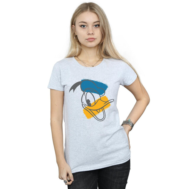Li-cense Disney dames donald duck hoofd katoenen t-shirt UTBI31051_sportsgrey large
