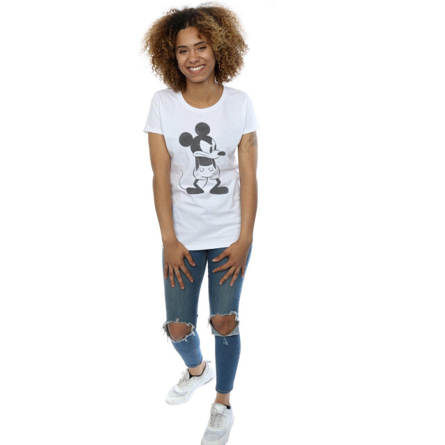 Li-cense Disney dames mickey mouse boos katoenen t-shirt UTBI31007_white large