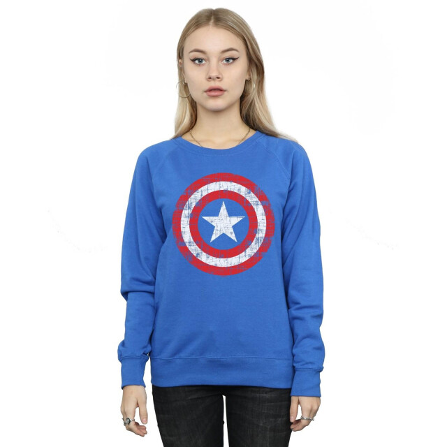 Li-cense Marvel dames avengers captain america gekrast schild sweatshirt UTBI2939_royalblue large