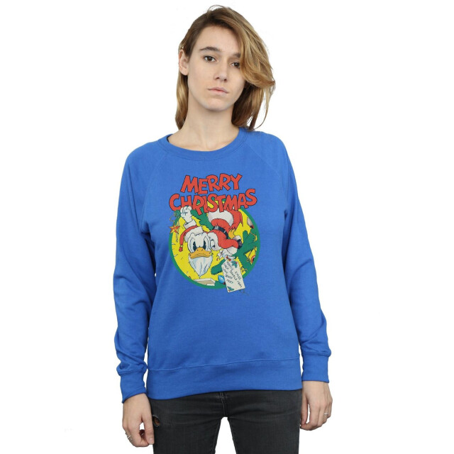 Li-cense Disney dames donald duck vrolijk kerstmis sweatshirt UTBI28063_royalblue large