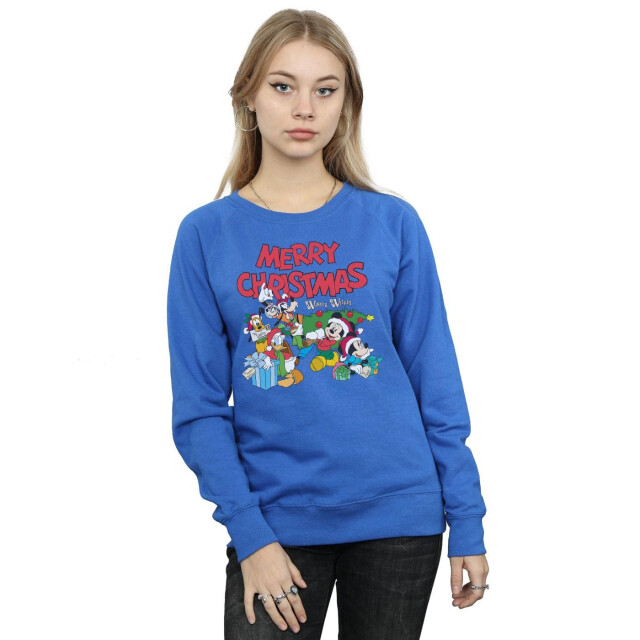 Li-cense Disney dames mickey and friends winter wishes sweatshirt UTBI28079_royalblue large