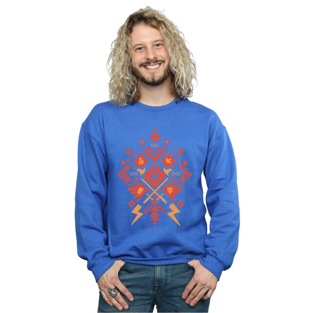 Li-cense Harry potter kerst fair isle sweatshirt heren UTBI27419_royalblue large