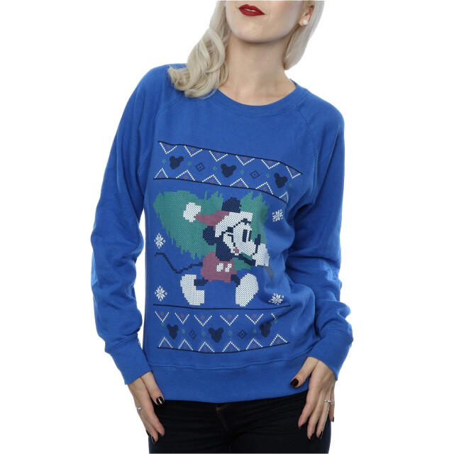 Li-cense Disney dames mickey mouse kerstboom sweatshirt UTBI8418_royalblue large