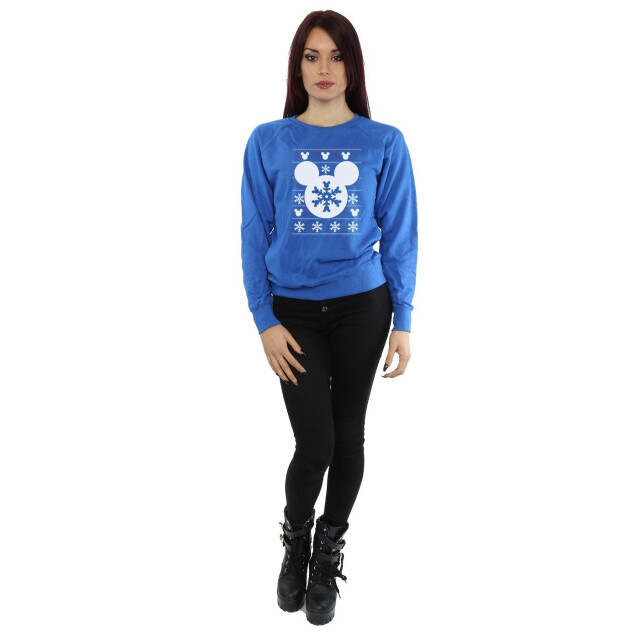Li-cense Disney dames mickey mouse kerst silhouet sweatshirt UTBI8460_royalblue large