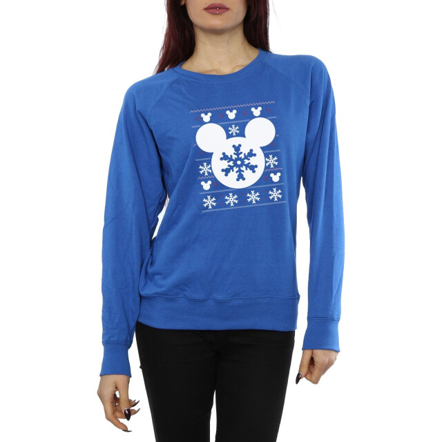 Li-cense Disney dames mickey mouse kerst silhouet sweatshirt UTBI8460_royalblue large