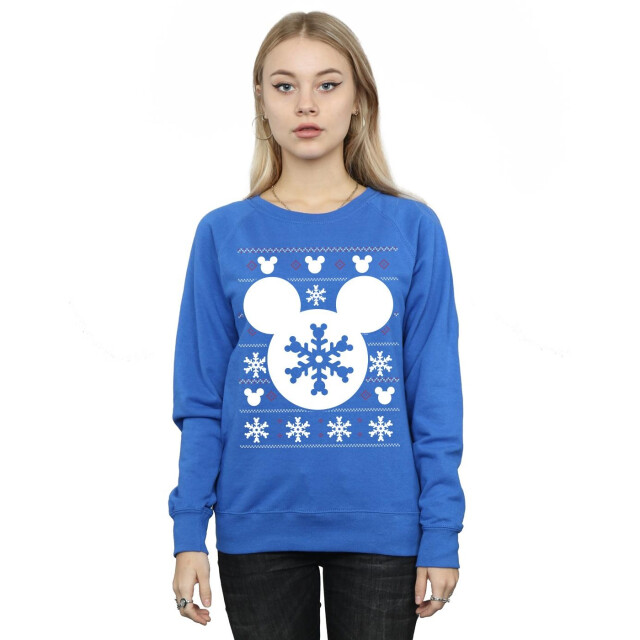 Li-cense Disney dames mickey mouse kerst silhouet sweatshirt UTBI8460_royalblue large
