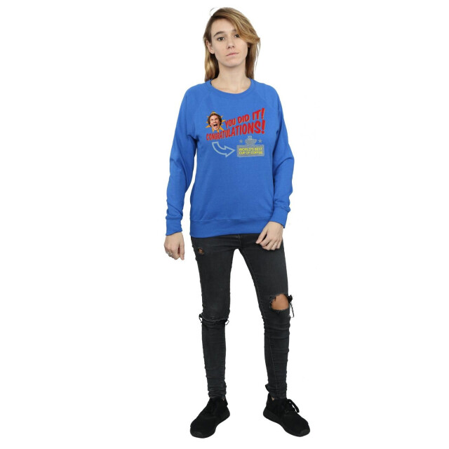 Li-cense Elf dames world´s best coffee sweatshirt UTBI5670_royalblue large