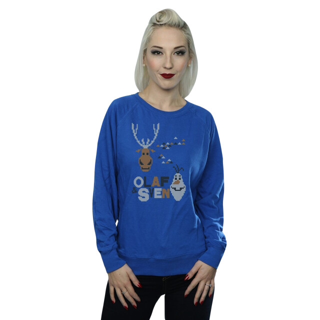 Li-cense Disney dames frozen kerstmis olaf en sven sweatshirt UTBI6048_royalblue large