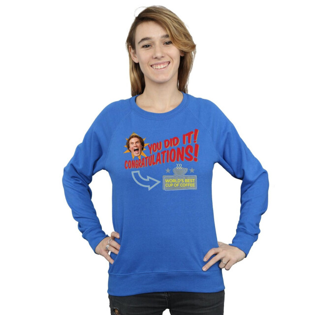 Li-cense Elf dames world´s best coffee sweatshirt UTBI5670_royalblue large