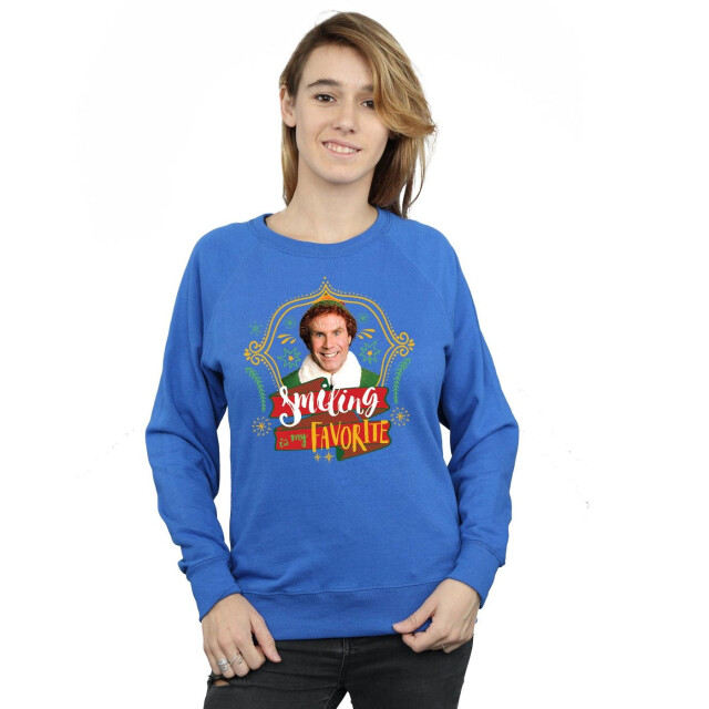 Li-cense Elf dames buddy smiling sweatshirt UTBI5356_royalblue large