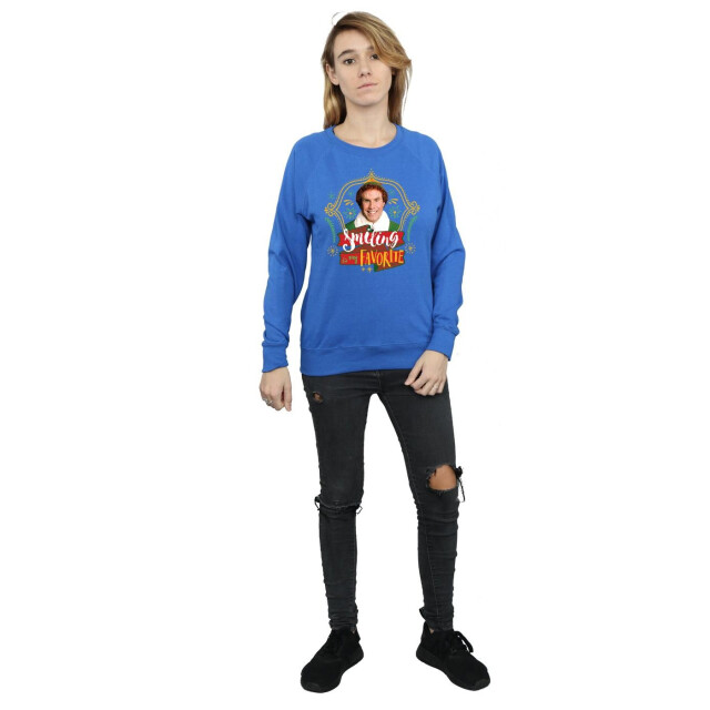 Li-cense Elf dames buddy smiling sweatshirt UTBI5356_royalblue large