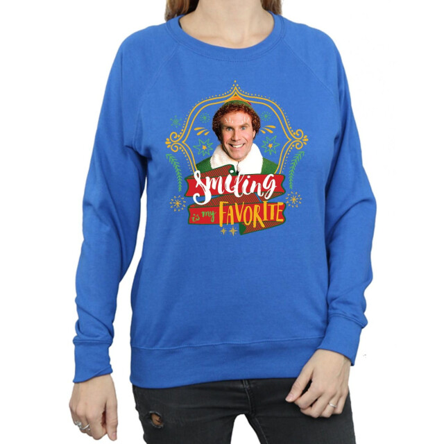 Li-cense Elf dames buddy smiling sweatshirt UTBI5356_royalblue large