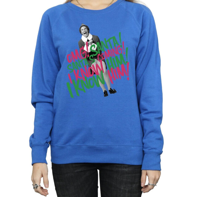 Li-cense Elf dames santa´s coming sweatshirt UTBI5399_royalblue large