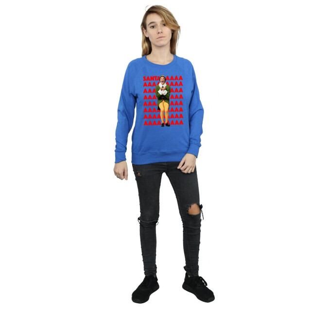 Li-cense Elf dames buddy santa scream sweatshirt UTBI5100_royalblue large