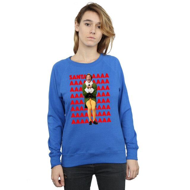 Li-cense Elf dames buddy santa scream sweatshirt UTBI5100_royalblue large