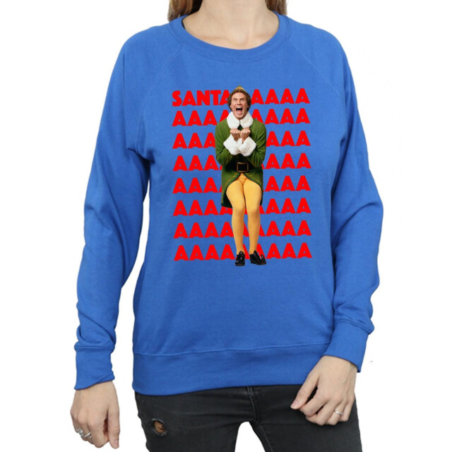Li-cense Elf dames buddy santa scream sweatshirt UTBI5100_royalblue large