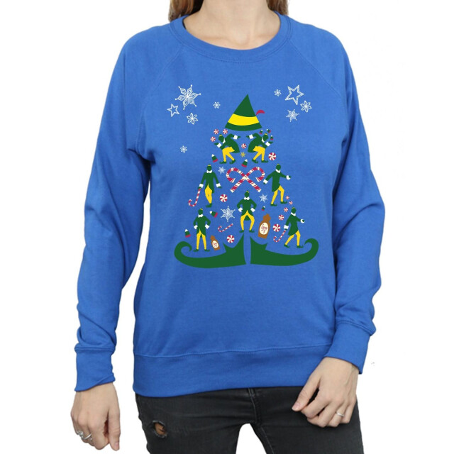 Li-cense Elf dames kerstboom sweatshirt UTBI5047_royalblue large