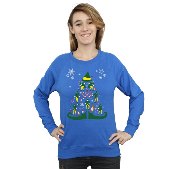 Li-cense Elf dames kerstboom sweatshirt UTBI5047_royalblue large