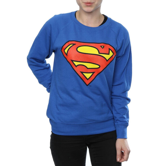 Li-cense Dc comics dames superman logo boyfriend fit sweatshirt UTBI49442_royalblue large