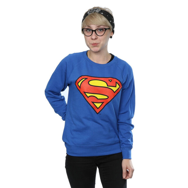 Li-cense Dc comics dames superman logo boyfriend fit sweatshirt UTBI49442_royalblue large