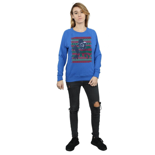 Li-cense A nightmare on elm street dames kerst fair isle sweatshirt UTBI9513_royalblue large