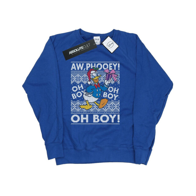 Li-cense Disney dames donald duck kerst fair isle sweatshirt UTBI9215_royalblue large
