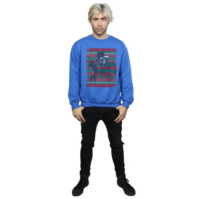 Li-cense A nightmare on elm street kerst fair isle sweatshirt heren UTBI42946_royalblue large