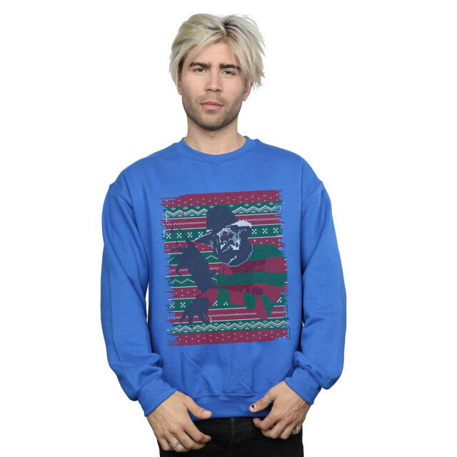Li-cense A nightmare on elm street kerst fair isle sweatshirt heren UTBI42946_royalblue large