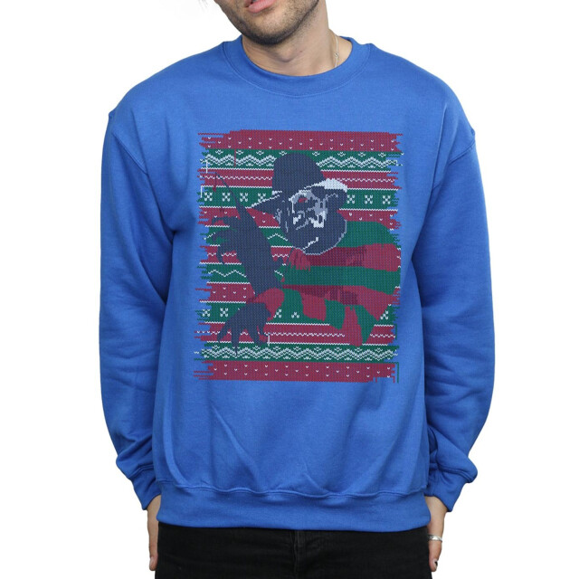 Li-cense A nightmare on elm street kerst fair isle sweatshirt heren UTBI42946_royalblue large
