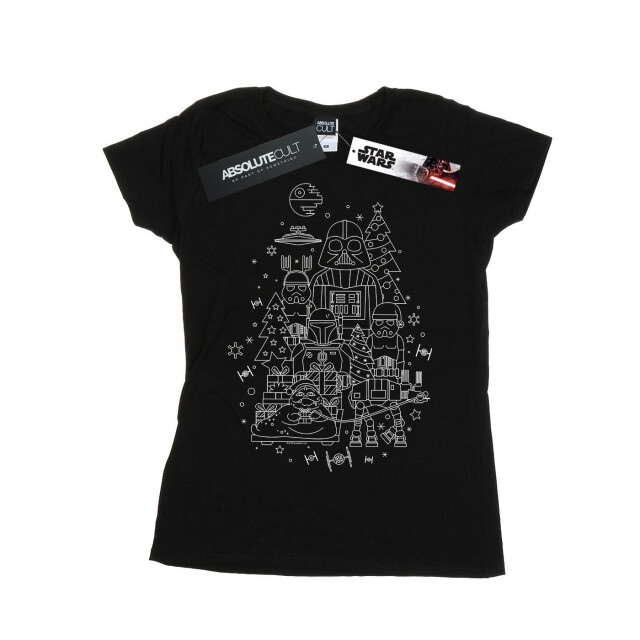 Li-cense Star wars dames empire kerst katoenen t-shirt UTBI42135_black large