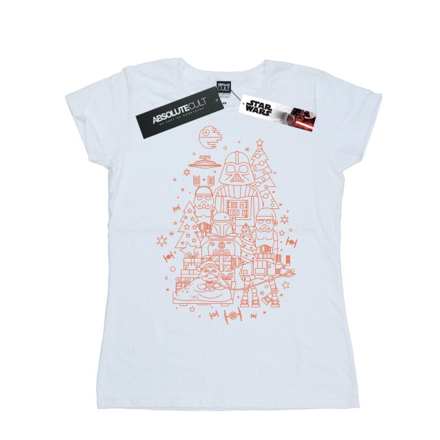 Li-cense Star wars dames empire kerst katoenen t-shirt UTBI42135_white large