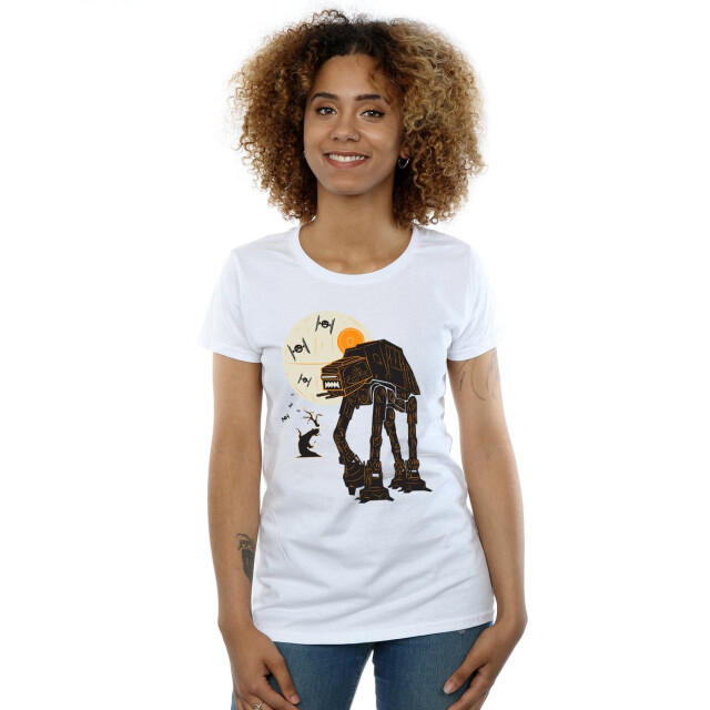 Li-cense Star wars dames halloween at at katoenen t-shirt UTBI42165_white large