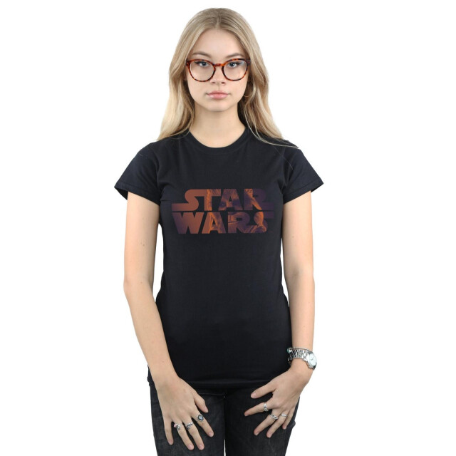 Li-cense Star wars dames chewbacca logo katoenen t-shirt UTBI42062_black large