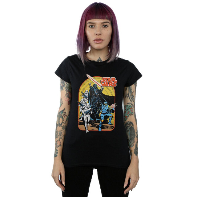 Li-cense Star wars dames vintage stripscène katoenen t-shirt UTBI41968_black large