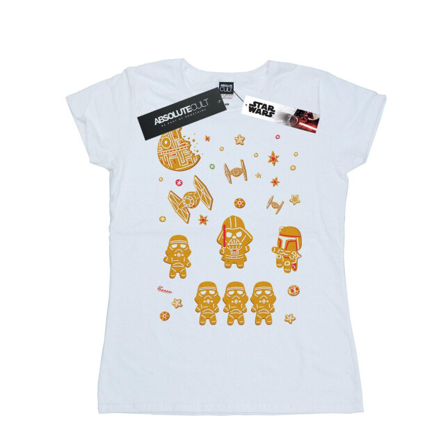 Li-cense Star wars dames gingerbread empire katoenen t-shirt UTBI42064_white large