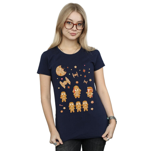 Li-cense Star wars dames gingerbread empire katoenen t-shirt UTBI42064_navyblue large