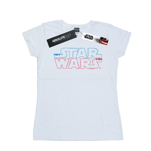 Li-cense Star wars dames lightsaber logo katoenen t-shirt UTBI42027_white large