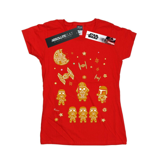 Li-cense Star wars dames gingerbread empire katoenen t-shirt UTBI42064_red large