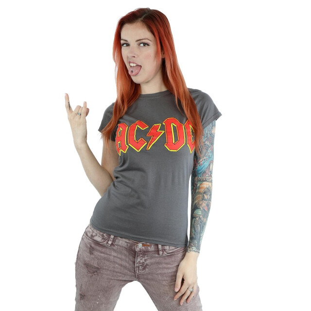 Li-cense Ac/dc dames rood logo katoenen t-shirt UTBI4184_charcoal large