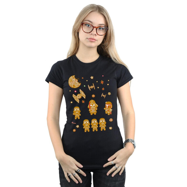 Li-cense Star wars dames gingerbread empire katoenen t-shirt UTBI42064_black large