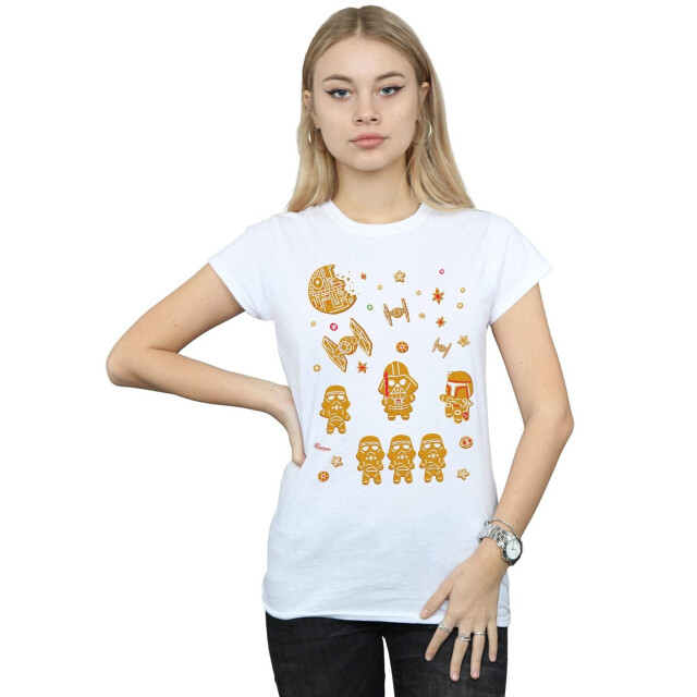 Li-cense Star wars dames gingerbread empire katoenen t-shirt UTBI42064_white large
