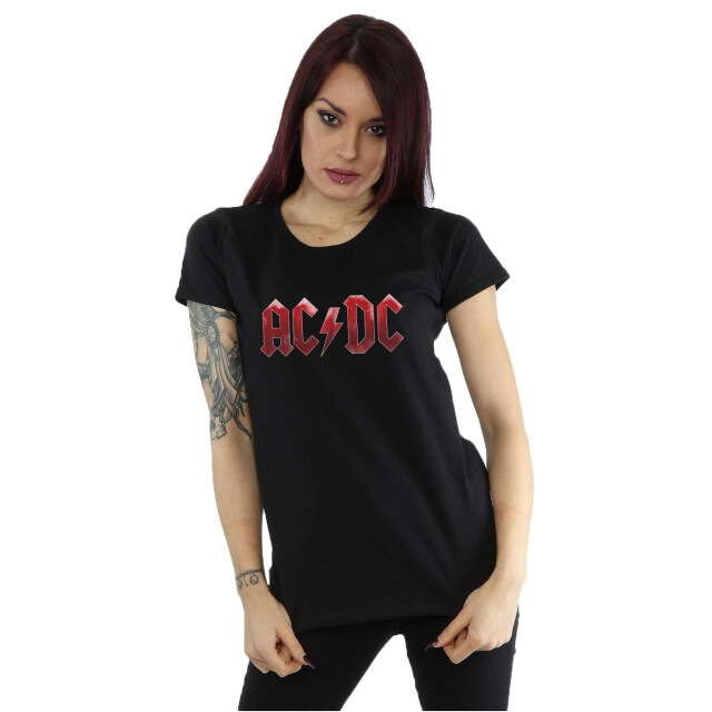 Li-cense Ac/dc dames rood katoenen t-shirt met ice logo UTBI4185_black large