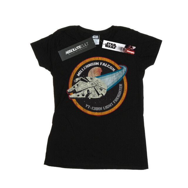 Li-cense Star wars dames millennium falcon badge katoenen t-shirt UTBI41869_black large