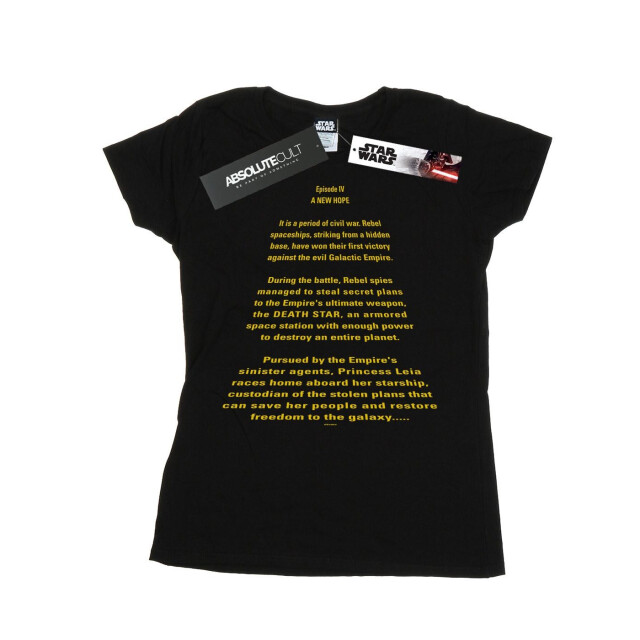 Li-cense Star wars dames a new hope opening crawl katoenen t-shirt UTBI41882_black large