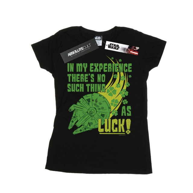 Li-cense Star wars dames millennium falcon shamrock geluk katoenen t-shirt UTBI41893_black large